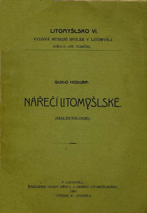 Nářečí litomyšlské