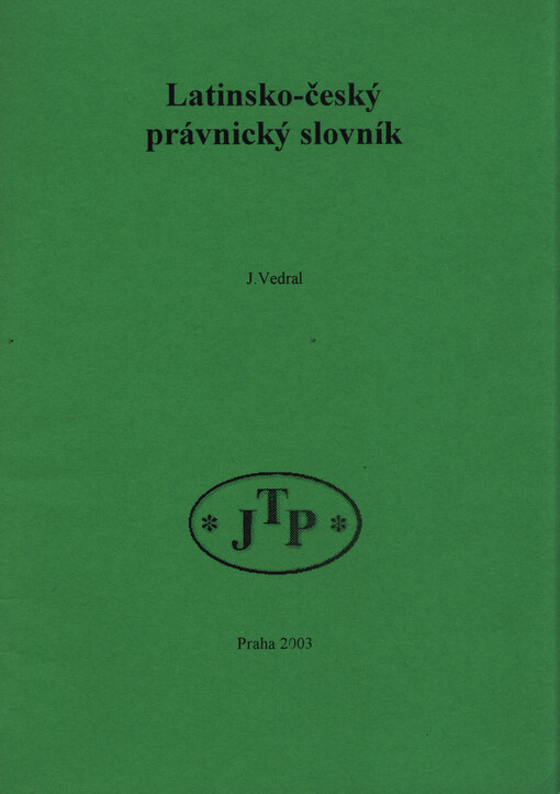 Latinsko-český slovník právnický