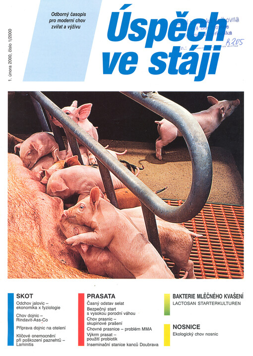 Úspěch ve stáji : odborný časopis pro moderní chov zvířat a výživu