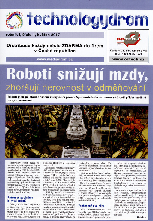 Technologydrom : distribuce každý měsíc zdarma do firem v České republice