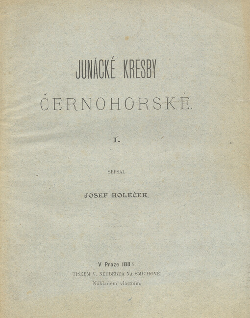 Junácké kresby černohorské. I