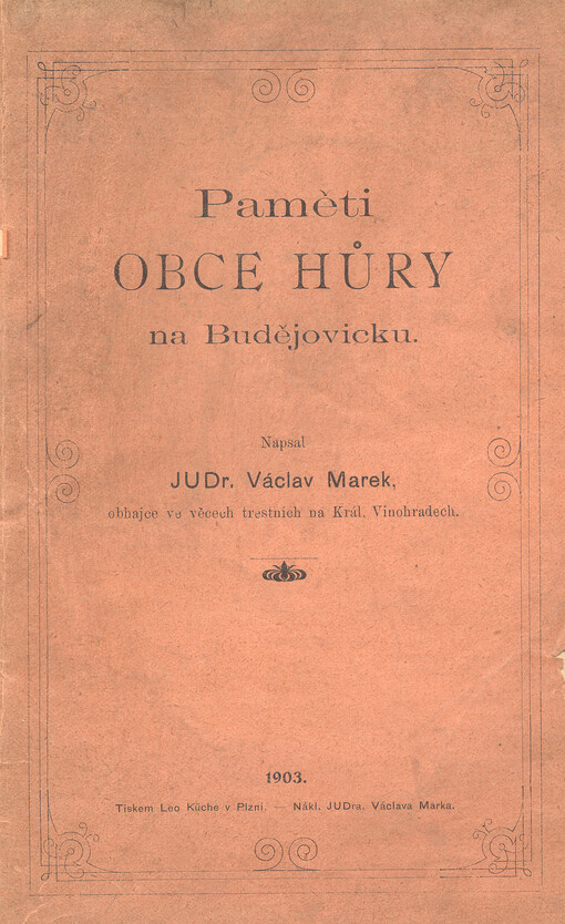 Paměti obce Hůry na Budějovicku