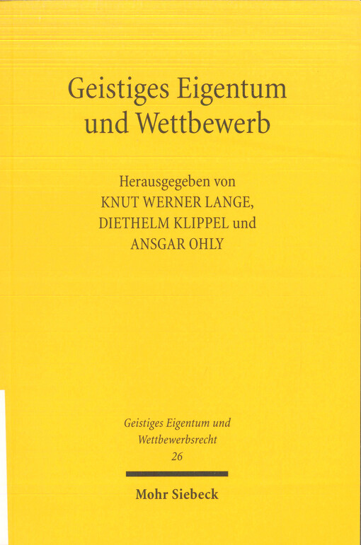 Geistiges Eigentum und Wettbewerb