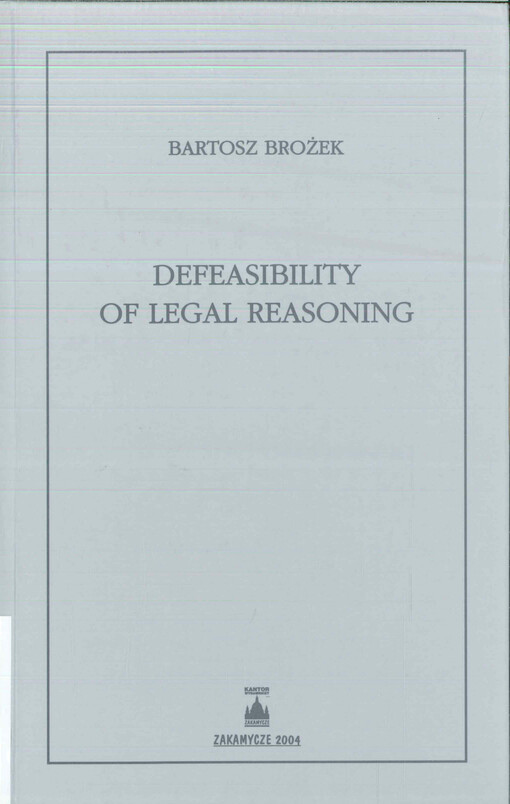Defeasibility of legal reasoning