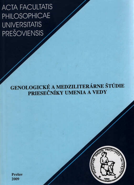Genologické a medziliterárne štúdie : priesečníky umenia a vedy
