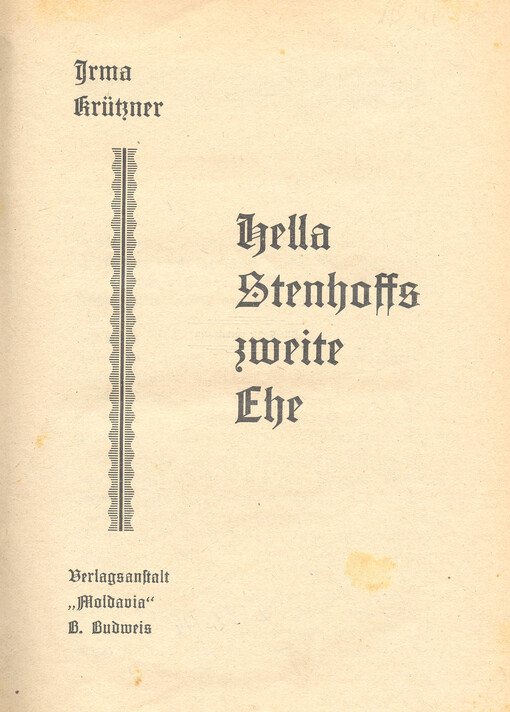 Hella Stenhoffs zweite Ehe