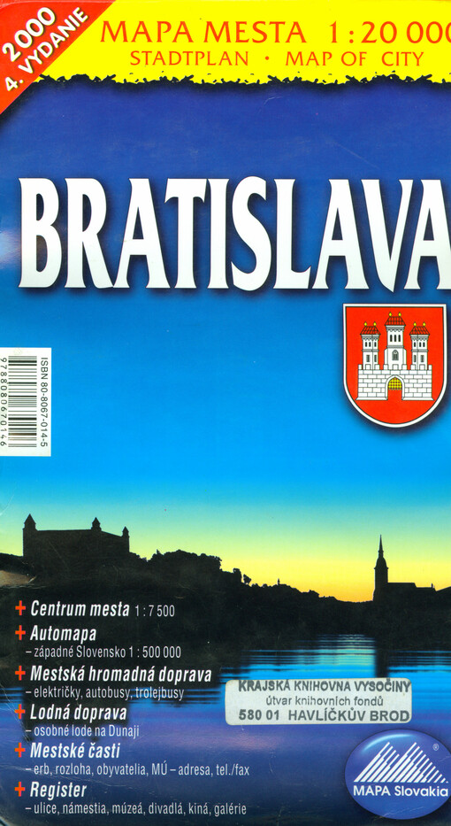 Bratislava plán města 1:20 000