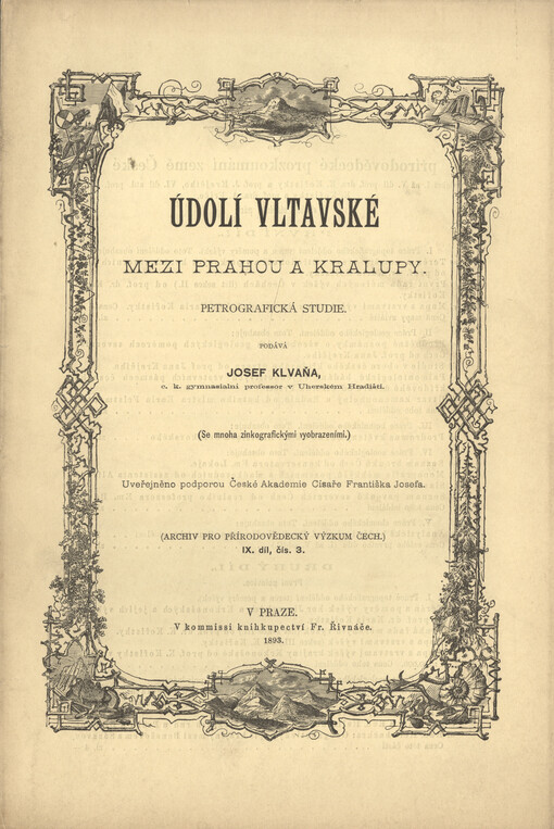 Údolí Vltavské mezi Prahou a Kralupy :petrografická studie
