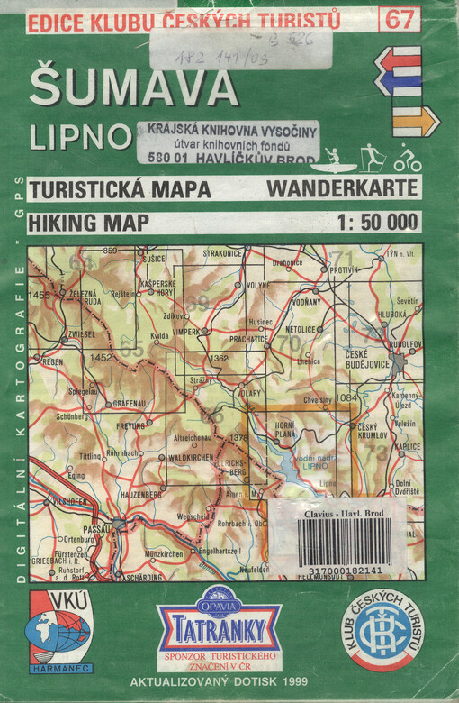 Šumava Lipno : turistická mapa