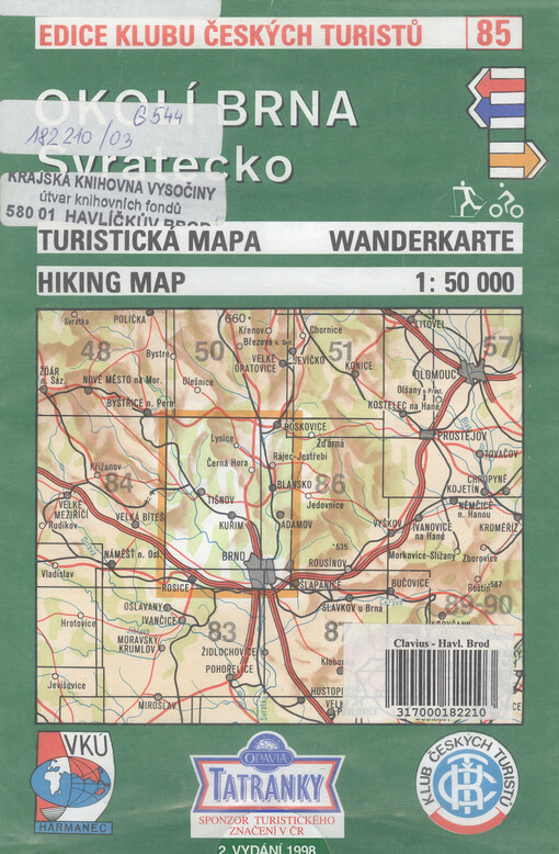 Okolí Brna - Svratecko turistická mapa 1:50^000