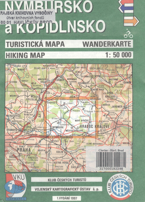Nymbursko a Kopidlnsko turistická mapa