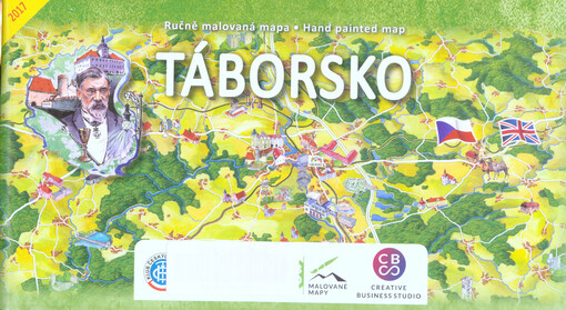 Táborsko : ručně malovaná mapa