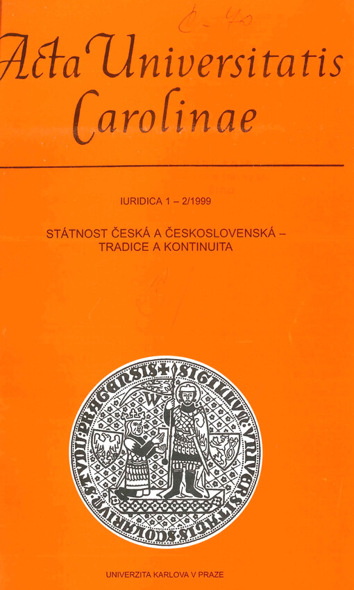 Acta Universitatis Carolinae. Iuridica