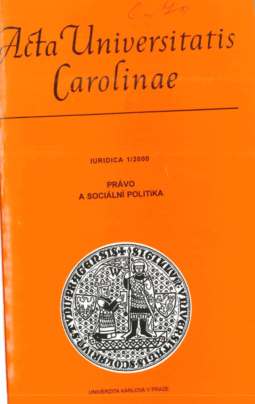 Acta Universitatis Carolinae. Iuridica