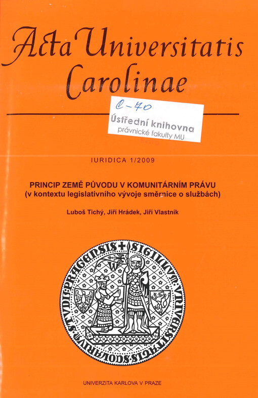 Acta Universitatis Carolinae. Iuridica
