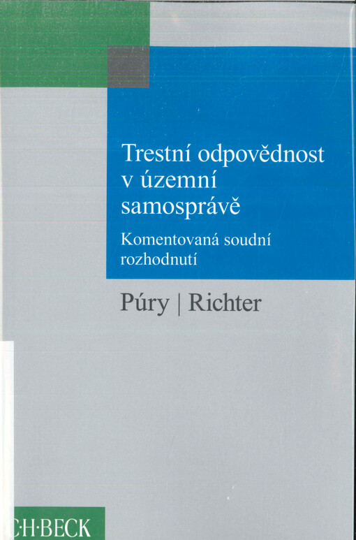 Trestní odpovědnost v územní samosprávě