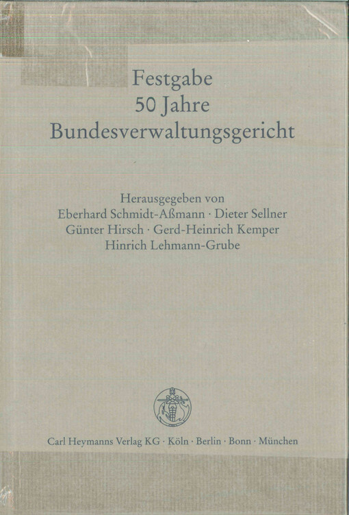 Festgabe 50 Jahre Bundesverwaltungsgericht