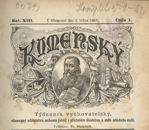 Komenský : týdeník vychovatelský věnovaný učitelstvu našemu jakož i přátelům školstva a milé mládeže naší
