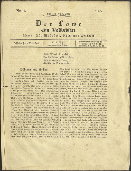 Der Löwe :ein Volksblatt