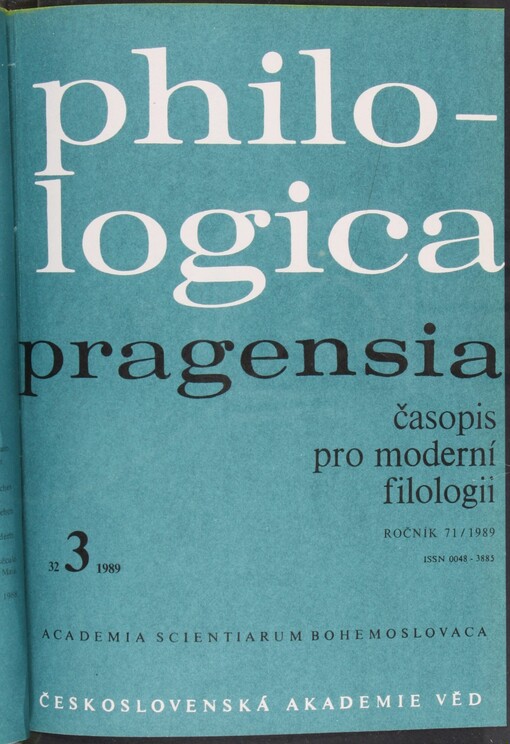 Philologica Pragensia