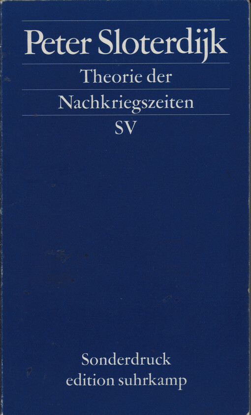 Theorie der Nachkriegszeiten :Bemerkungen zu den deutsch-französischen Beziehungen seit 1945