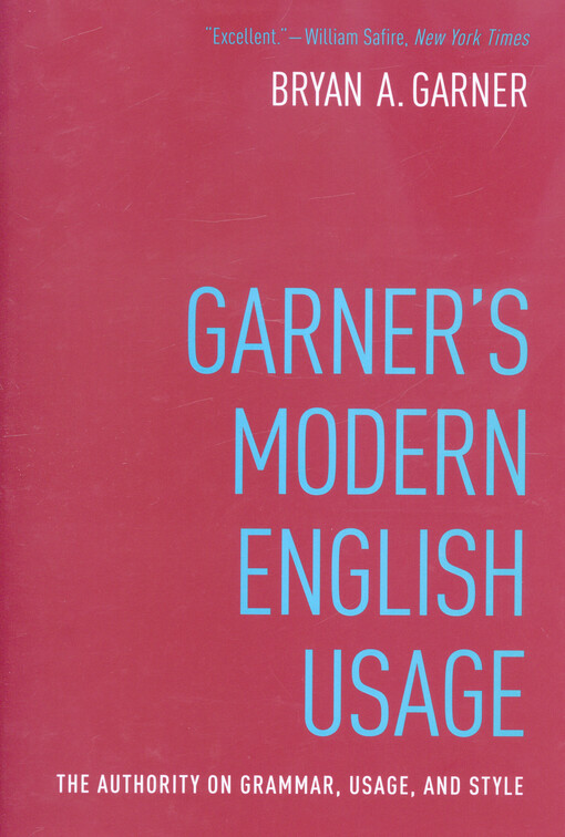 Garner's modern English usage