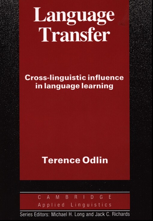 Language Transfer PB -  Odlin, Terence