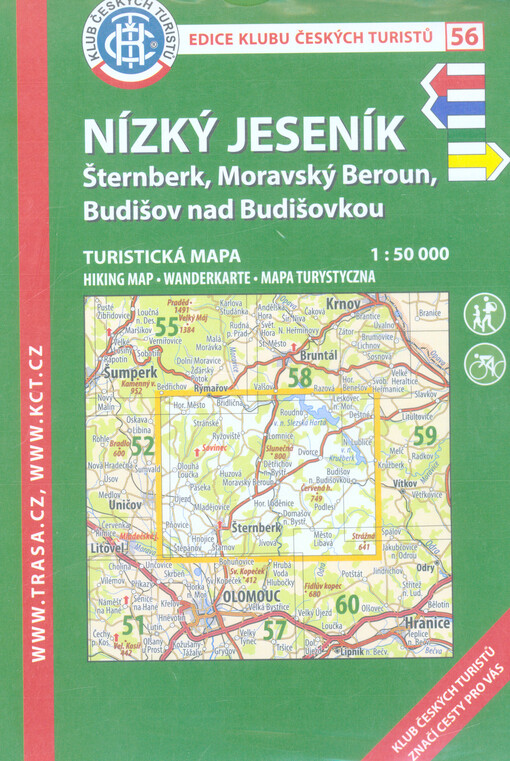 Nízký Jeseník : Šternberk, Moravský Beroun, Budišov nad Budišovkou : turistická mapa 1:50 000