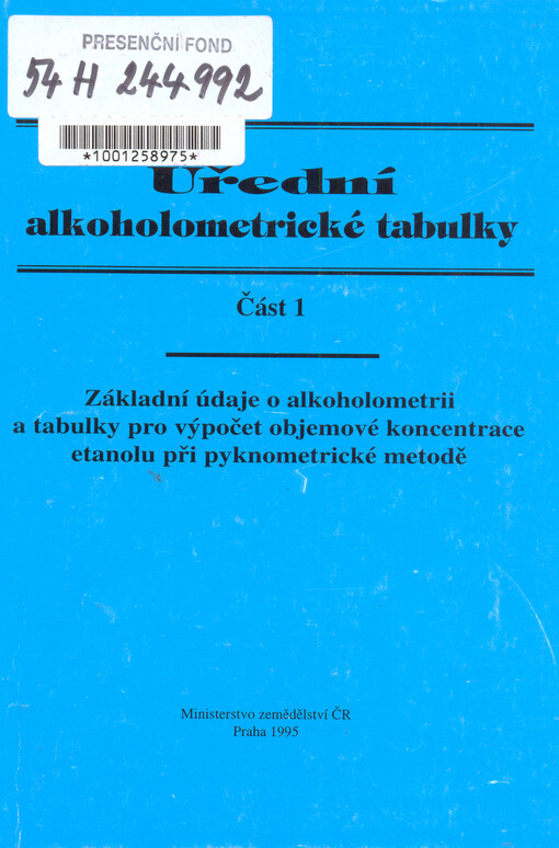 Úřední alkoholometrické tabulky