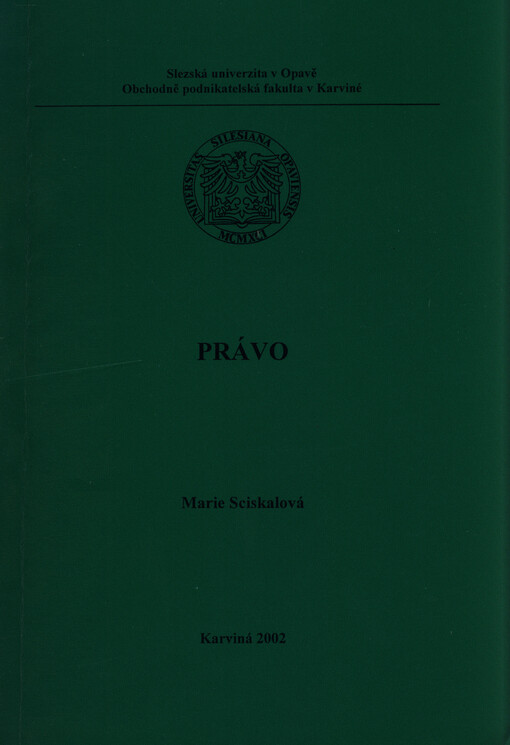 Právo : vybrané kapitoly