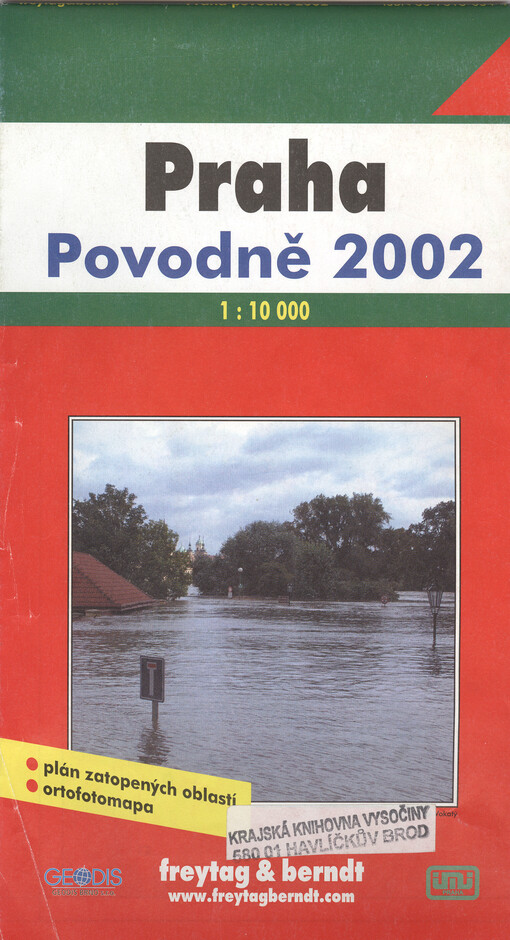 Praha - Povodně 2002 1:10^000 : plán zatopených oblastí : ortofotomapa