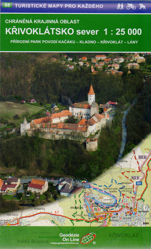 Chráněná krajinná oblast Křivoklátsko sever : přírodní park Povodí Kačáku - Kladno - Křivoklát - Lány : turistická a cykloturistická 1:25 000