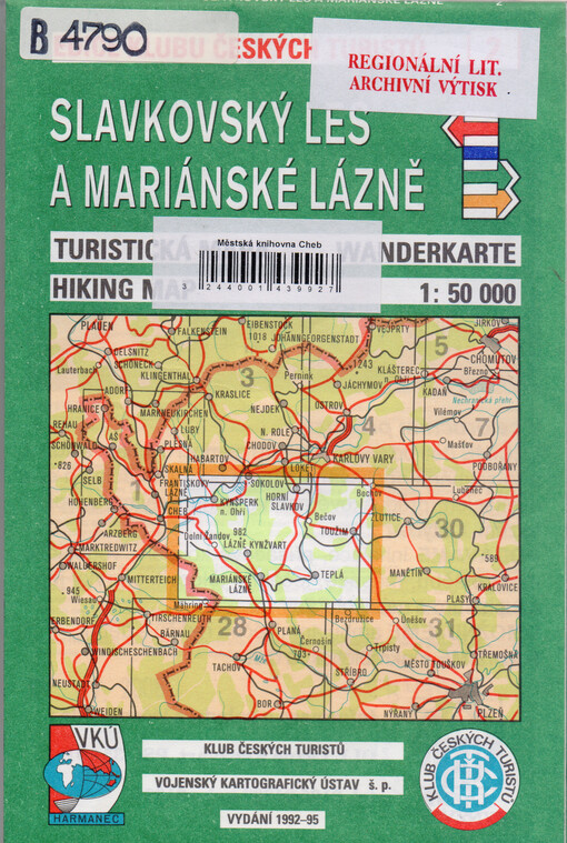 Slavkovský les a Mariánské Lázně soubor turistických map 1:50 000