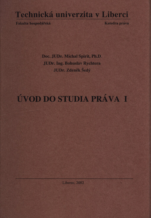 Úvod do studia práva I