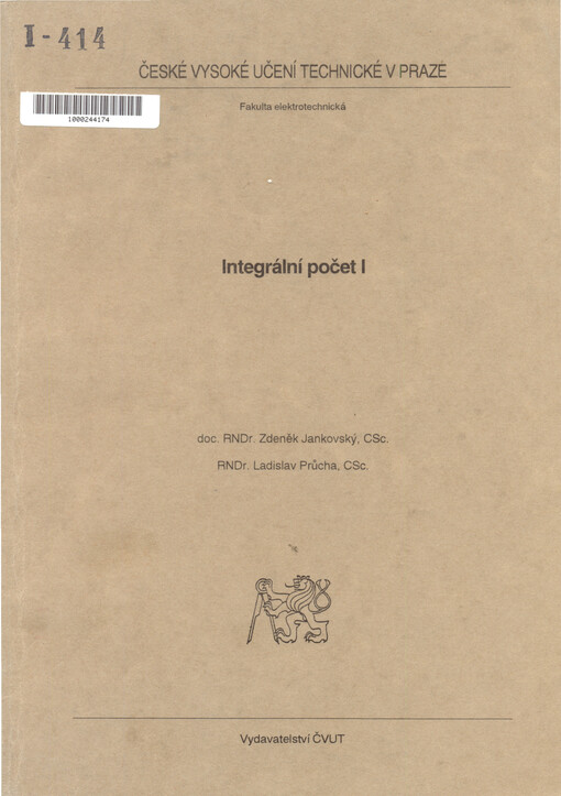 Integrální počet I