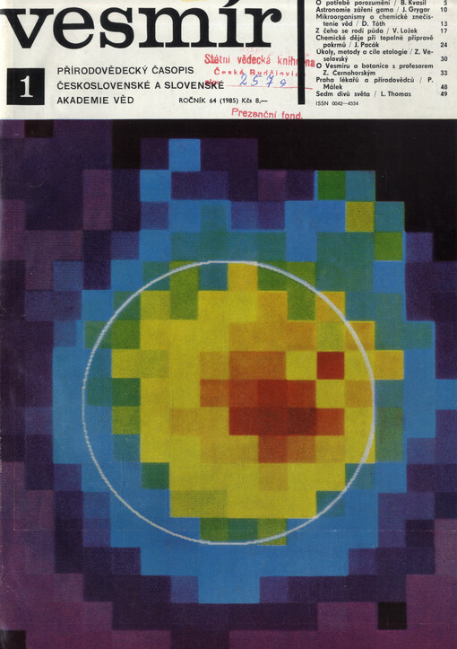 Vesmír : časopis pro šíření vědy přírodní, zeměpisné a národopisné