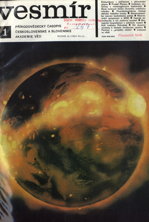 Vesmír : časopis pro šíření vědy přírodní, zeměpisné a národopisné