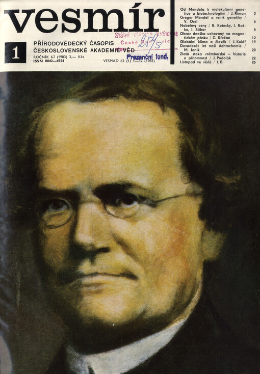 Vesmír : časopis pro šíření vědy přírodní, zeměpisné a národopisné