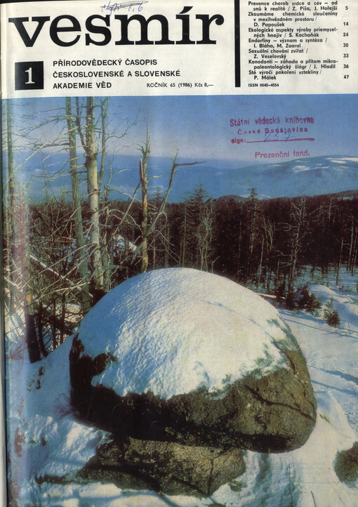 Vesmír : časopis pro šíření vědy přírodní, zeměpisné a národopisné