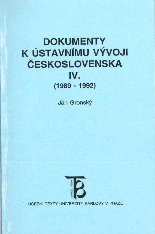 Dokumenty k ústavnímu vývoji Československa