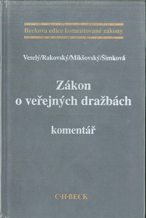 Zákon o veřejných dražbách : komentář
