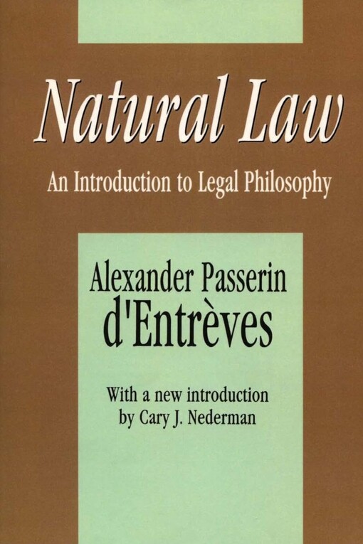 Natural law : an introduction to legal philosophy
