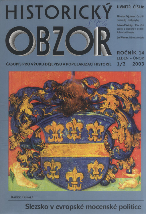 Historický obzor : časopis pro výuku dějepisu a popularizaci historie
