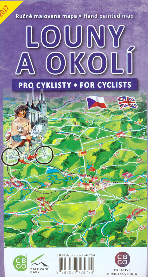 Ručně malovaná mapa Louny a okolí : pro cyklisty = Hand painted map Louny a okolí : for cyclists
