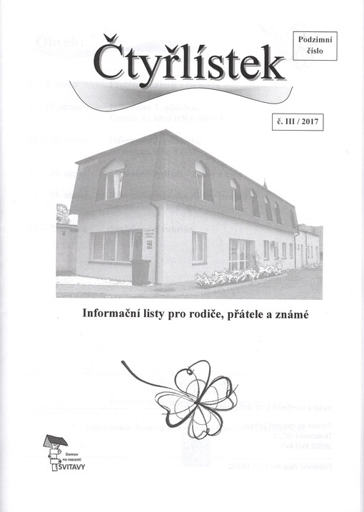 Čtyřlístek : informační listy pro rodiče, přátele a známé