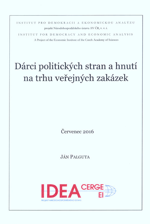 Dárci politických stran a hnutí na trhu veřejných zakázek