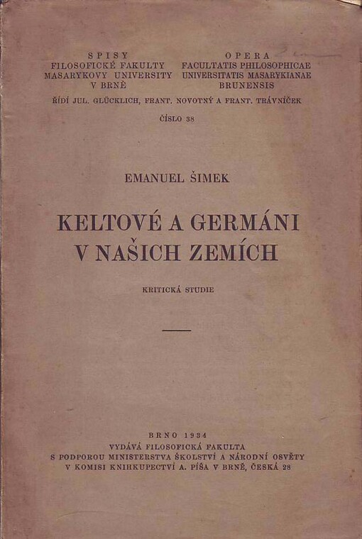 Keltové a Germáni v našich zemích :kritická studie