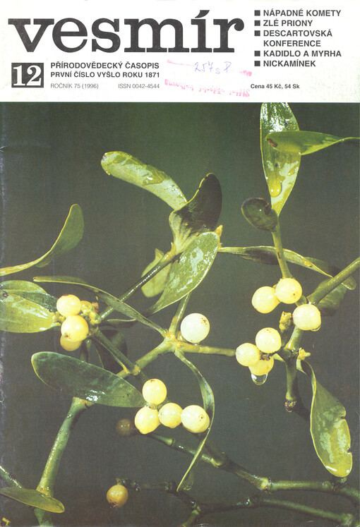 Vesmír : časopis pro šíření vědy přírodní, zeměpisné a národopisné