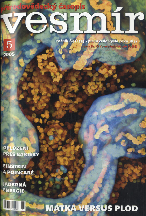 Vesmír : časopis pro šíření vědy přírodní, zeměpisné a národopisné