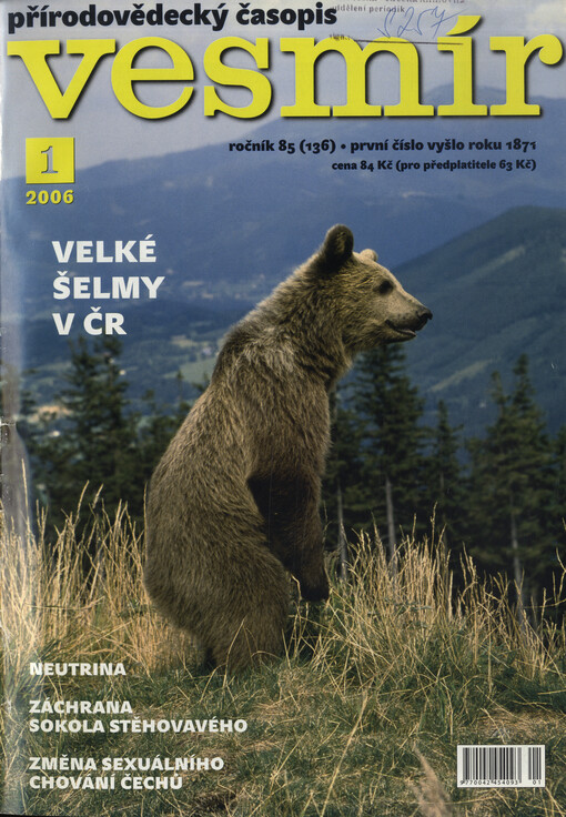 Vesmír : časopis pro šíření vědy přírodní, zeměpisné a národopisné